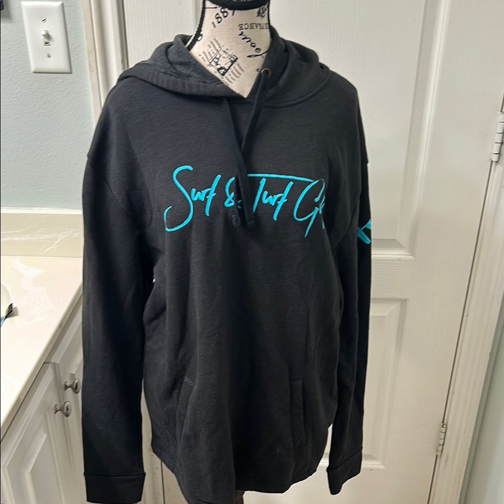 Charcoal Sweatshirts with Teal Accents